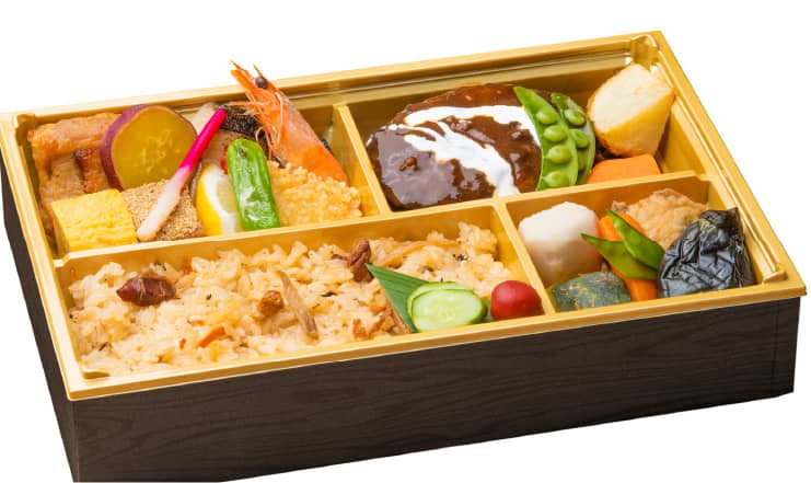 煮込みハンバーグ上幕の内弁当